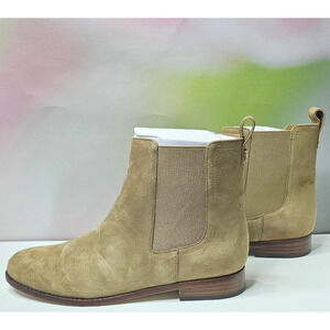 Ralph Lauren Brylee Brylee Leather Low Stacked Heel Ankle Boots Size 8.5 NWT